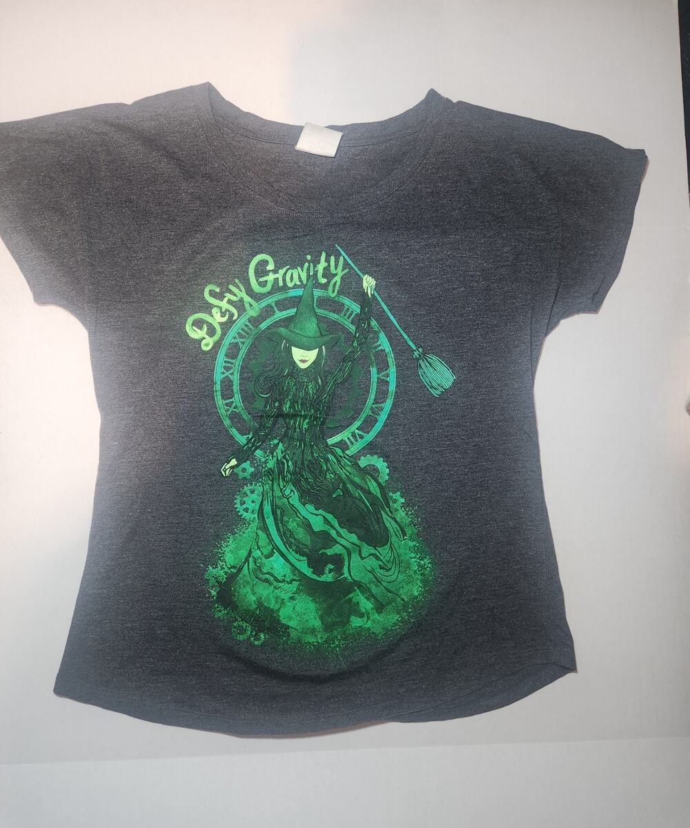 Wicked Defy Gravity Tee Shirt Broadway Musical Ladies Elphaba Wizard Of Oz Med